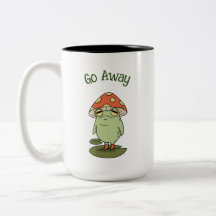 Funny Grumpy "Go Away" Frog Mug