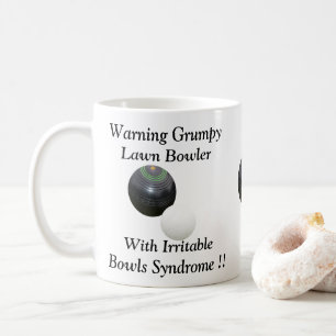 Funny Grumpy Lawn Bowler, Coffee Mug