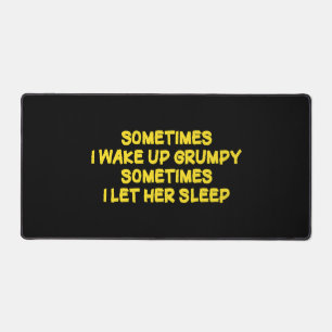 Funny Grumpy Morning Humour for Her Desk Mat