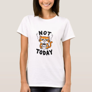 Funny Grumpy Orange and White Tabby Cat  T-Shirt
