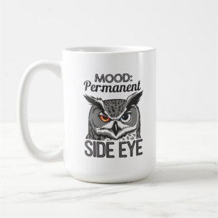 Funny Grumpy Owl Design Coffee Mug