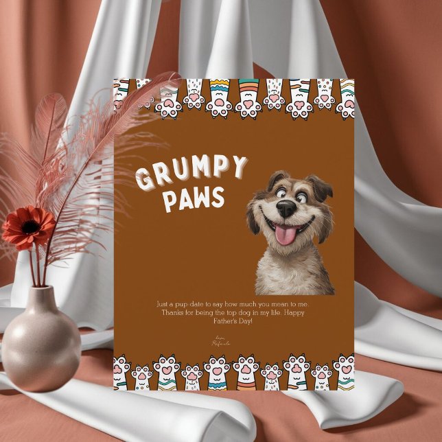 Funny Grumpy Paws Father's Day Letterhead (Creator Uploaded)