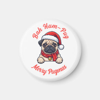Funny Grumpy Pug Merry Christmas Gift Dog Lover Magnet