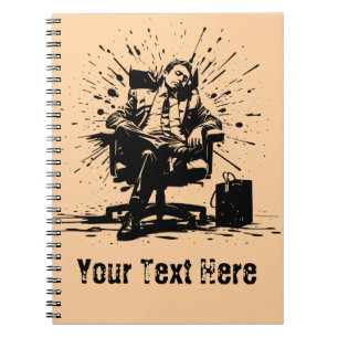 Funny Grunge Office Art Custom Notebook