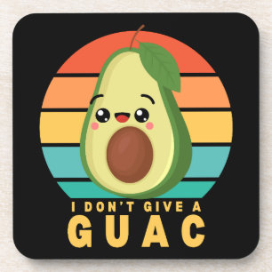Funny Guacamole Food Pun Kawaii Coaster