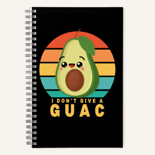 Funny Guacamole Food Pun Kawaii Notebook