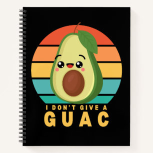 Funny Guacamole Food Pun Kawaii Notebook
