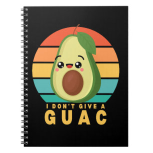 Funny Guacamole Food Pun Kawaii Notebook