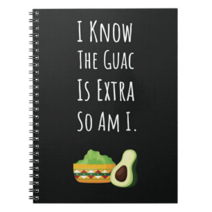 Funny Guacamole Gifts Mexican Food Avocado Lovers  Notebook