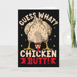 Funny Guess Chicken Design Funny Chicken Lovers Card