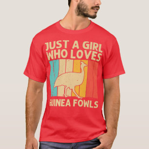 Funny Guinea Fowl For Girls Kid Bird Lover Chicken T-Shirt