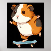 Funny Guinea G Skater Skateboard Ballerina Zoo Boy