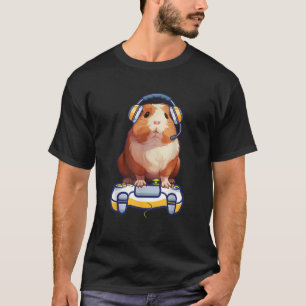 Funny guinea pig and Video Gamer Lover fluffy cavy T-Shirt