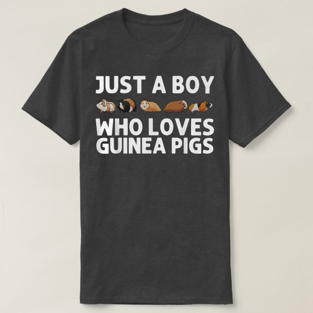 Funny Guinea Pig Art For Boys Kids Rodent Animal G T-Shirt (Design Front)