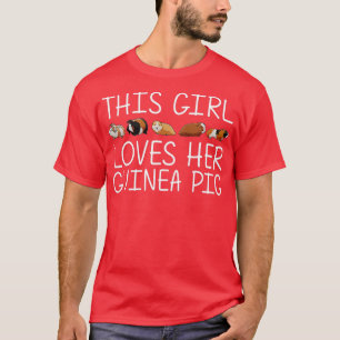 Funny Guinea Pig Art For Girls Kid Rodent Animal G T-Shirt