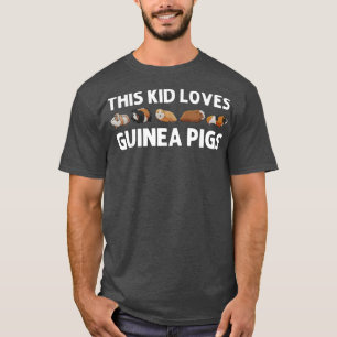 Funny Guinea Pig Art For Kids Boys Rodent Animal G T-Shirt