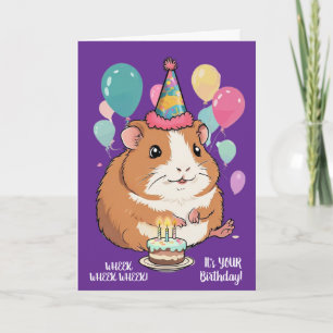 Funny Guinea Pig Birthday Wishes from Pet Card