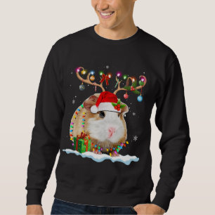 Funny Guinea Pig Christmas Reindeer Christmas Ligh Sweatshirt