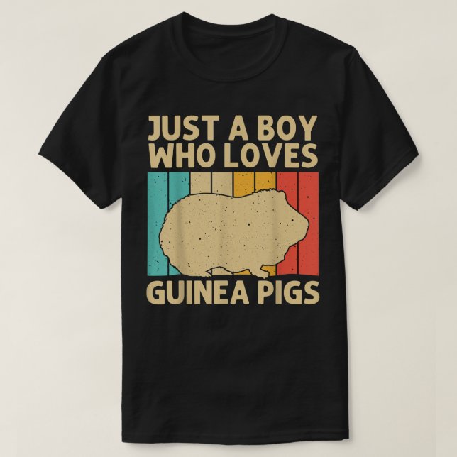 Funny Guinea Pig For Boys Kids Potato Pet Lover Fl T-Shirt (Design Front)