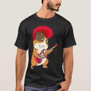 Funny guinea pig guitar music Design T-Shirt