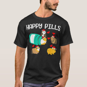 Funny guinea pig Happy Pills pet gift T-Shirt
