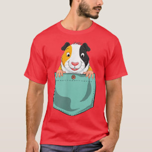 Funny Guinea Pig in Pocket for Women Men T-Shirt