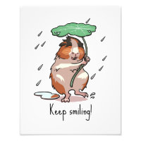 Funny Guinea Pig Keep Smiling Rain Dancing Cartoon