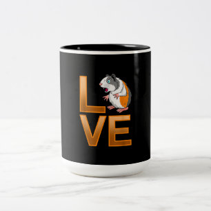 Funny Guinea Pig Lover Gift Womens Mens Two-Tone Coffee Mug