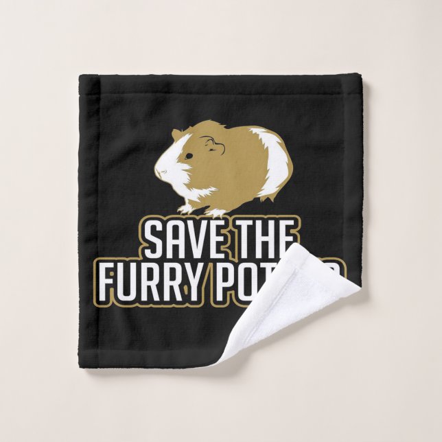 Funny Guinea Pig Lovers | Save The Furry Potato Wash Cloth (Wash Cloth)