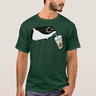 Funny Guinea Pig Pet Drinking Boba Bubble Milk Tea T-Shirt
