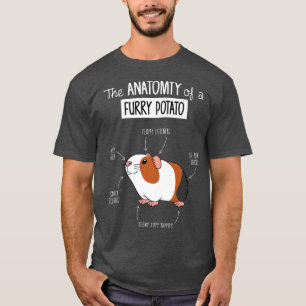 Funny Guinea Pig Quote Anatomy Of A Furry Potato G T-Shirt