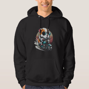 Funny Guinea Pig Riding Motorcycle Biker Lover Hoodie