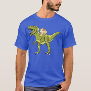 Funny Guinea Pig Riding T Rex Dinosaur T-Shirt