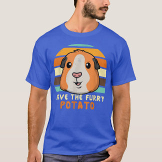 Funny Guinea Pig Save The Furry Potatos Kids Women T-Shirt