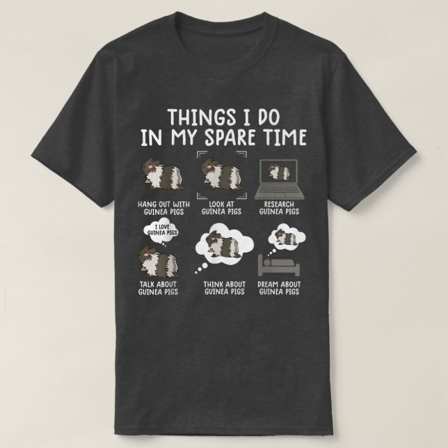 Funny Guinea Pig Shirt Srcastic Humour Guinea Pig  (Design Front)