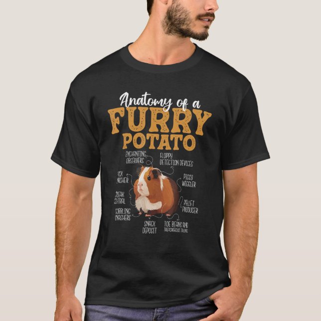 Funny Guinea Pig Shirts - Anatomy Of A Furry Potat (Front)