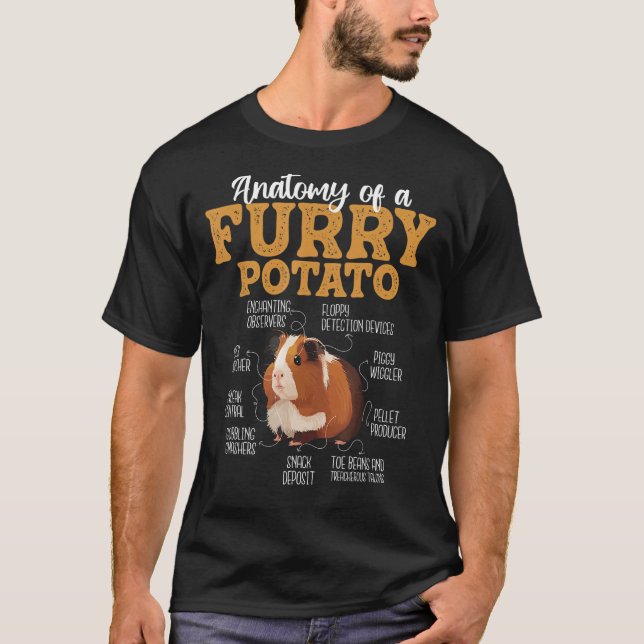 Funny Guinea Pig Shirts - Anatomy Of A Furry Potat (Front)