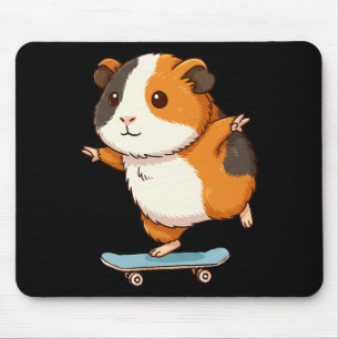 Funny Guinea Pig Skater Skateboard Ballerina Zoo B Mouse Pad