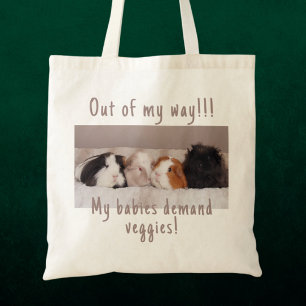 Funny Guinea Pig Tote Bag Customisable
