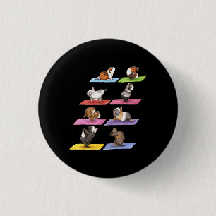 Funny Guinea Pig Yoga 3 Cm Round Badge