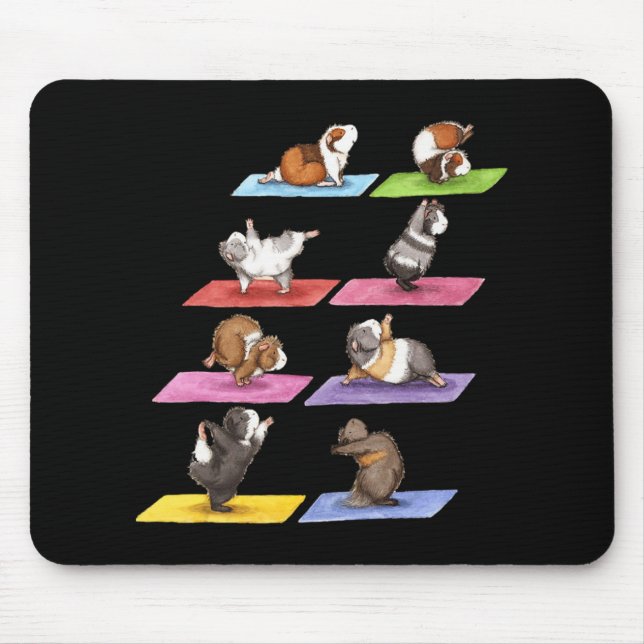 Funny Guinea Pig Yoga Mouse Pad (Front)