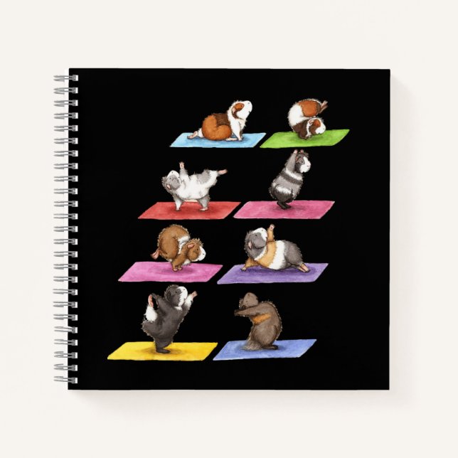 Funny Guinea Pig Yoga Notebook (Front)