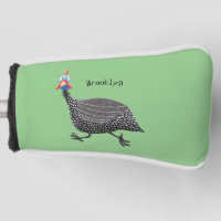 Funny Guineafowl bird cartoon illustration