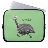 Funny Guineafowl bird cartoon illustration