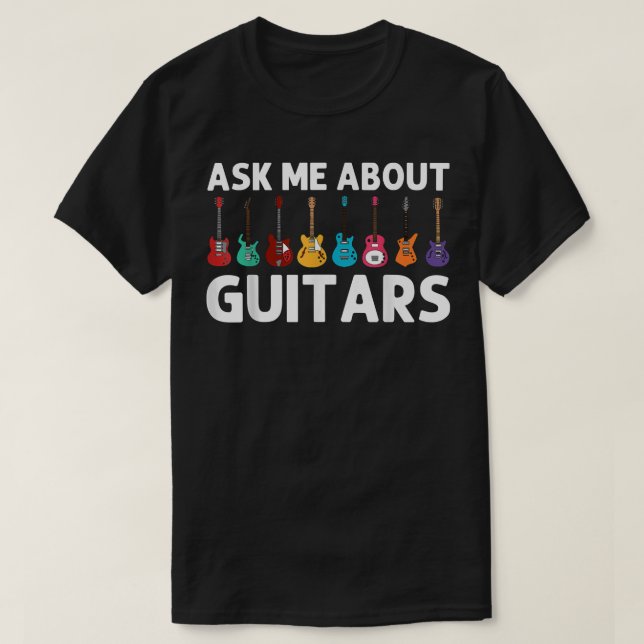 Funny Guitar Art Men Women Guitar Player Music Ins T-Shirt (Design Front)