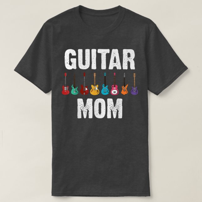 Funny Guitar Art Mum Mother Guitar Player Music In T-Shirt (Design Front)