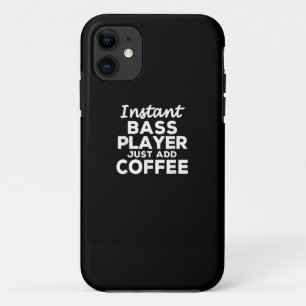 Funny Guitar Bass Players Gift Coffee Lovers iPhone 11 Case