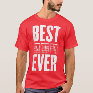 Funny Guitar Best Dad Ever Vintage Music 831 T-Shirt