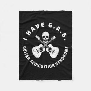 Funny Guitar Collector Quote - Guitarist Fan Skull Fleece Blanket