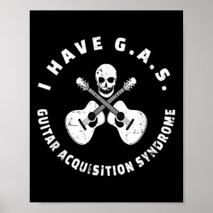 Funny Guitar Collector Quote - Guitarist Fan Skull Poster